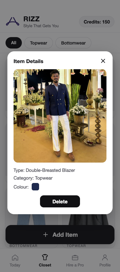 Virtual try-on of a garment on the user's photo
